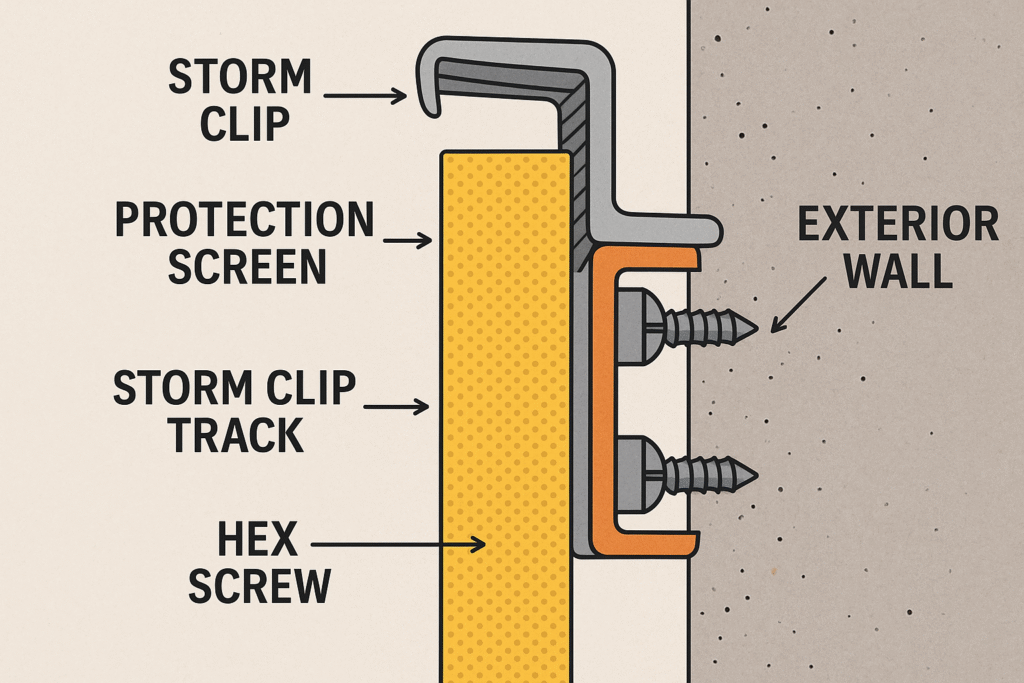 Hurricane Window Clips for DIY Hurricane Window Protection project