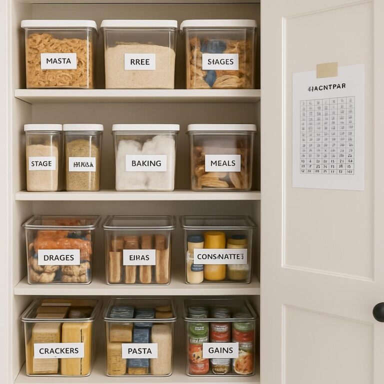 pantry with hurricane planning essentials
