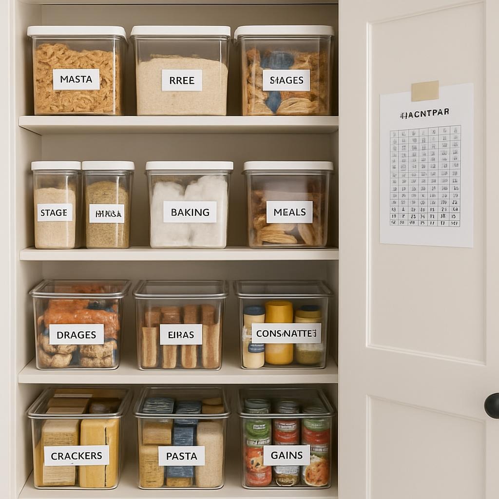 pantry with hurricane planning essentials